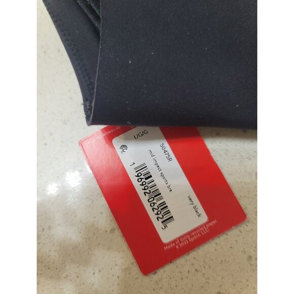SPANX 50181R Workout Mid Impact Sports Bra Size Large L Black NWT - Picture 4 of 4